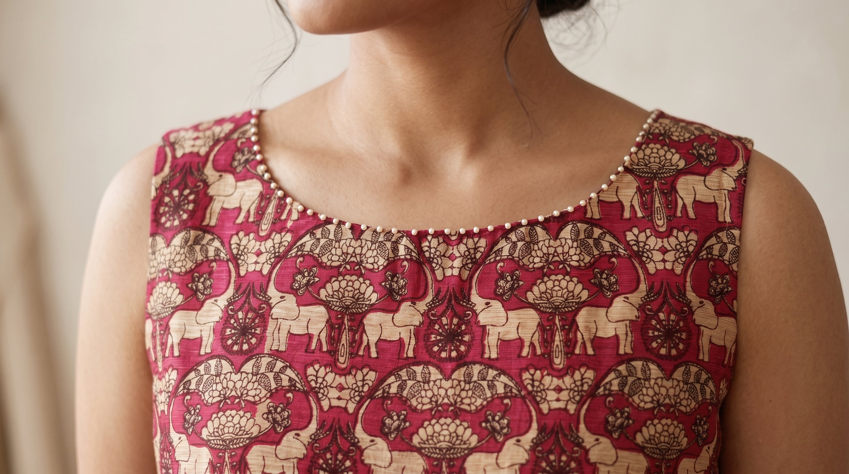 Crimson Heritage Matka Silk Co-ord Set