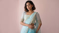 Celeste Blue Organza Lehenga Set