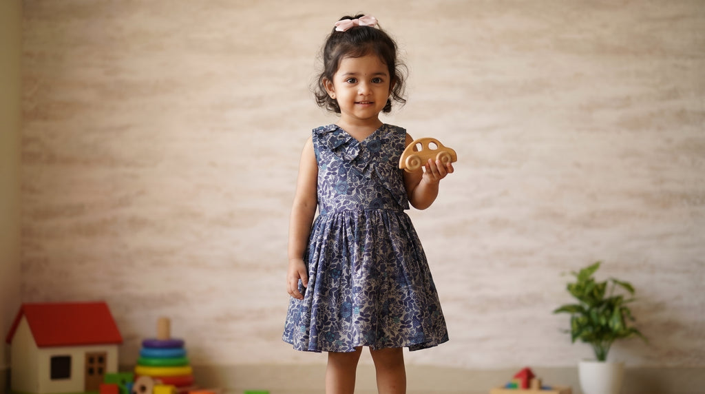Midnight Bloom Girls Dress