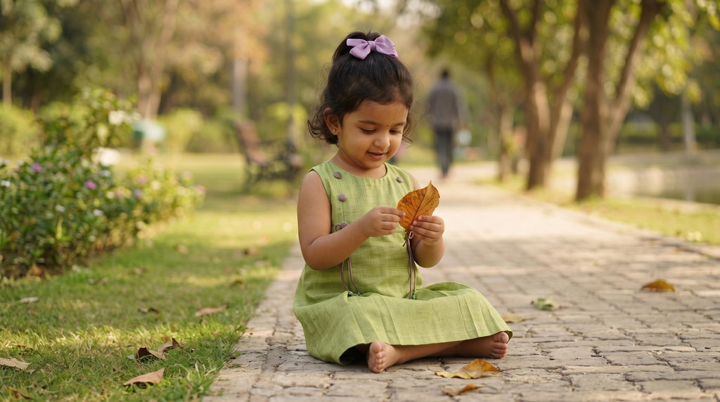 Pistachio Meadow Girls Dress