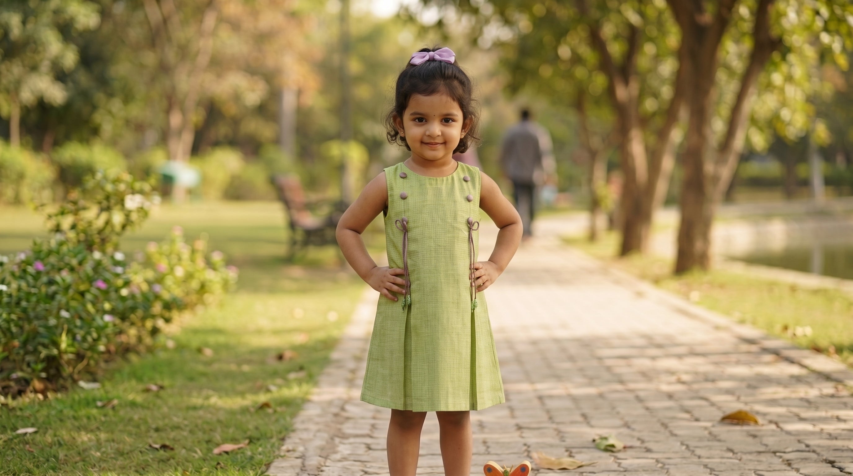 Pistachio Meadow Girls Dress