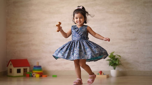 Midnight Bloom Girls Dress