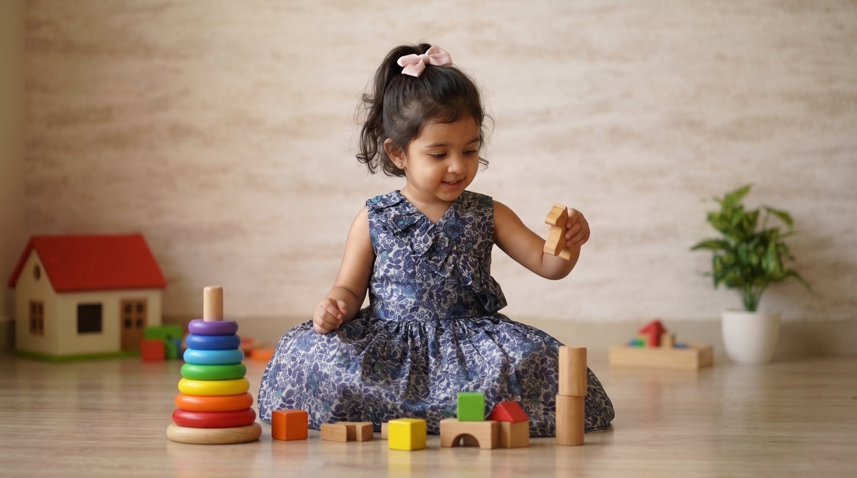 Midnight Bloom Girls Dress