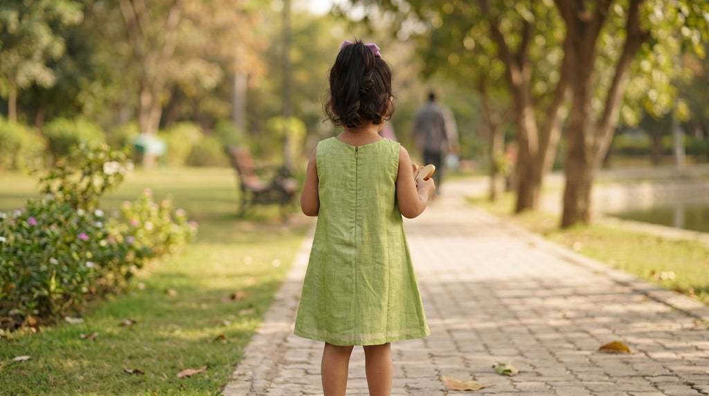Pistachio Meadow Girls Dress