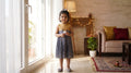 Antique Ochre & Azure Girls Dress