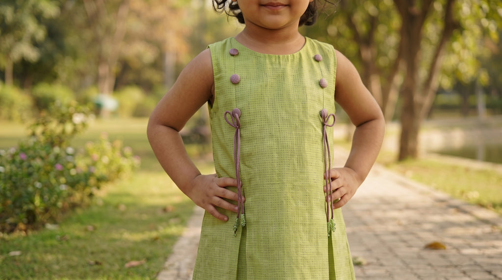 Pistachio Meadow Girls Dress