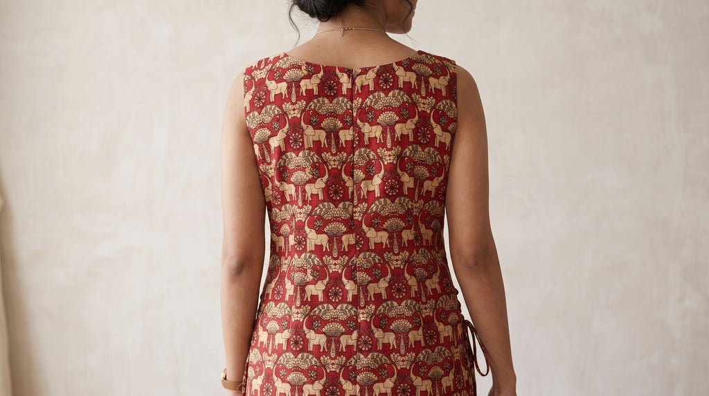 Crimson Heritage Matka Silk Co-ord Set